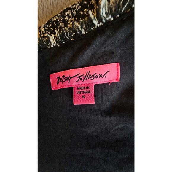 Betsey Johnson Dress Tweed Fit/Flare Black White, Fully Lined, Gorgeous, Sz 6 - Picture 4 of 16